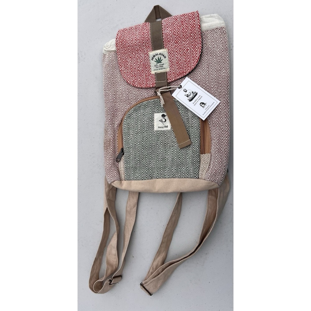 Hemp Multi-Stripe Small Backpack